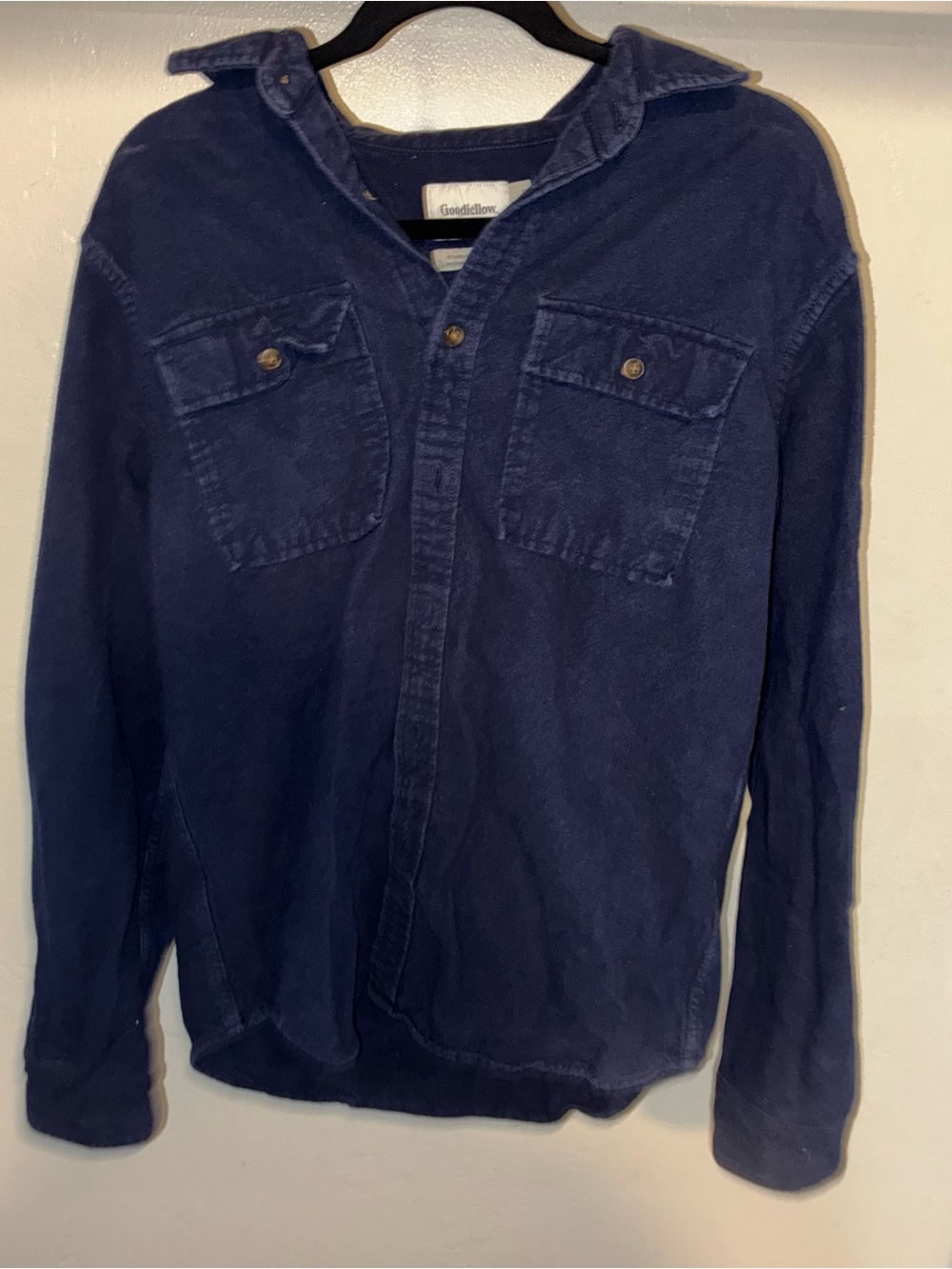 Goodiellow navy blue flannel jacket pullover - Picture 4 of 4